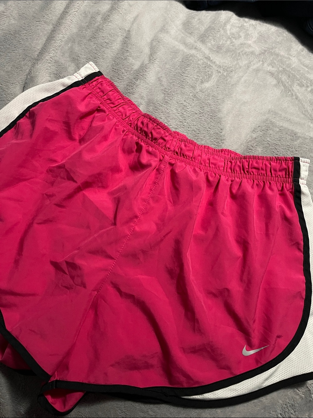 Nike Hot Pink Running Shorts with Black & White Trim